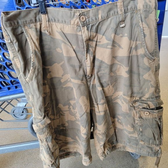 Jordan Men's Multicolor 100% Cotton Camouflage Regular Fit Cargo Shorts Size 40 - Picture 1 of 8